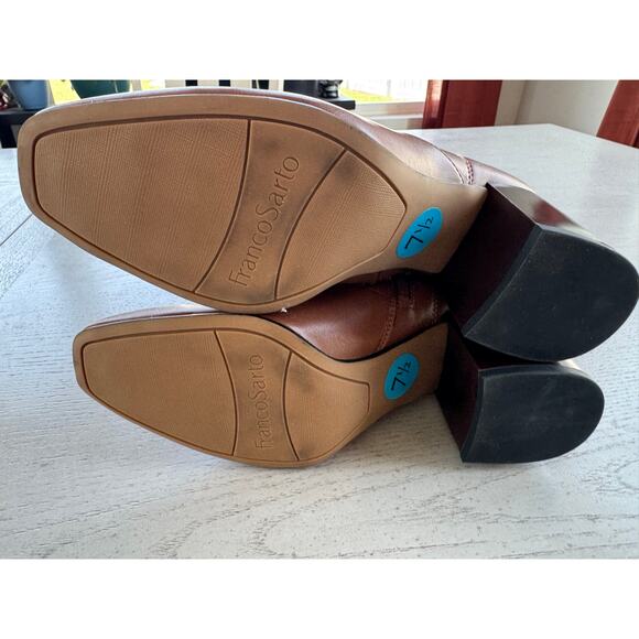 Franco Sarto Tall Tan Boots Coastal Cowboy Western Boho Bohemian - Picture 5 of 6